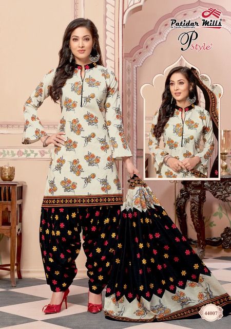 Patidar P Style 44 Regular Wear Printed Cotton Dress Material Collection